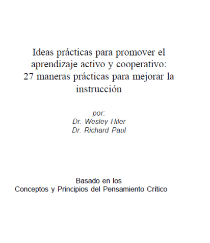 ideas practicas para promover el aprendizaje activo y cooperativo